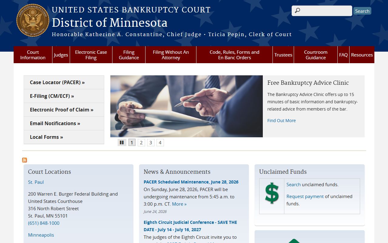 Dakota County court records separate from U.S. Bankruptcy Court records