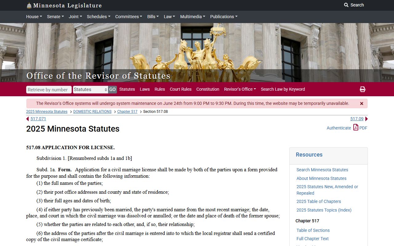 Dakota County court charge records Minnesota statute source example