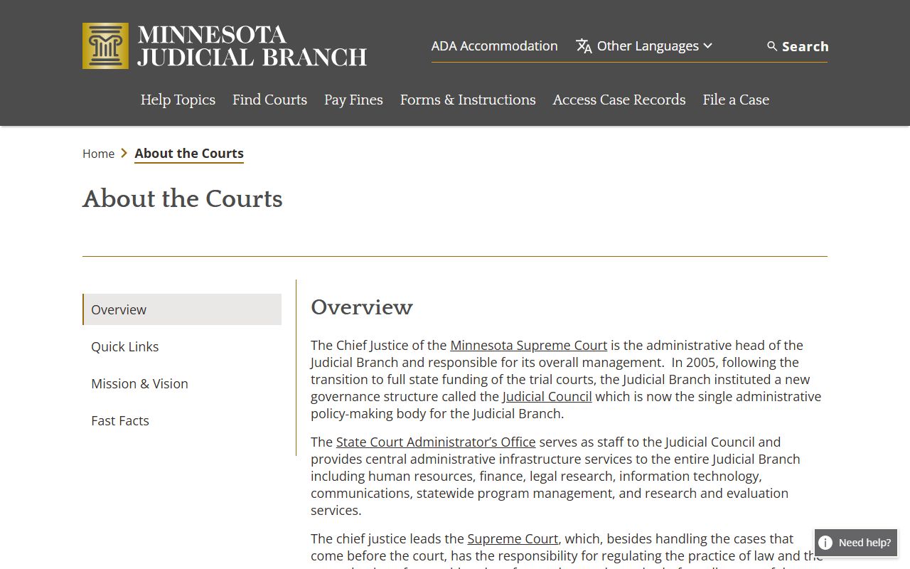 Minnesota court hierarchy for Dakota County court records